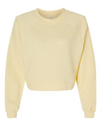 Women's Crop Raglan Crewneck Sweatshirt | 7505