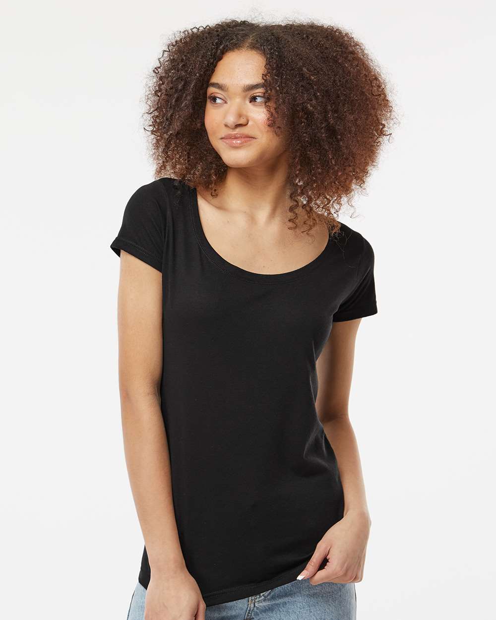 Women's Poly-Rich Scoop Neck T-Shirt | 243