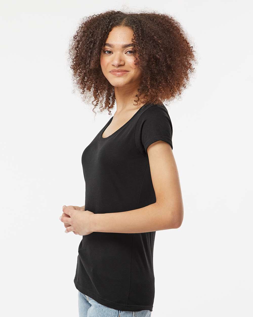 Women's Poly-Rich Scoop Neck T-Shirt | 243