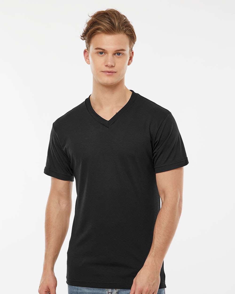 Men's Poly-Rich V-Neck T-Shirt | 207