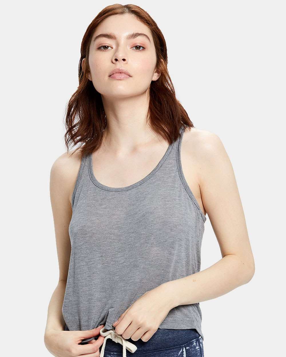 Women's Sheer Cropped Racer Tank Top | US510