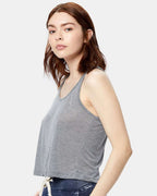 Women's Sheer Cropped Racer Tank Top | US510