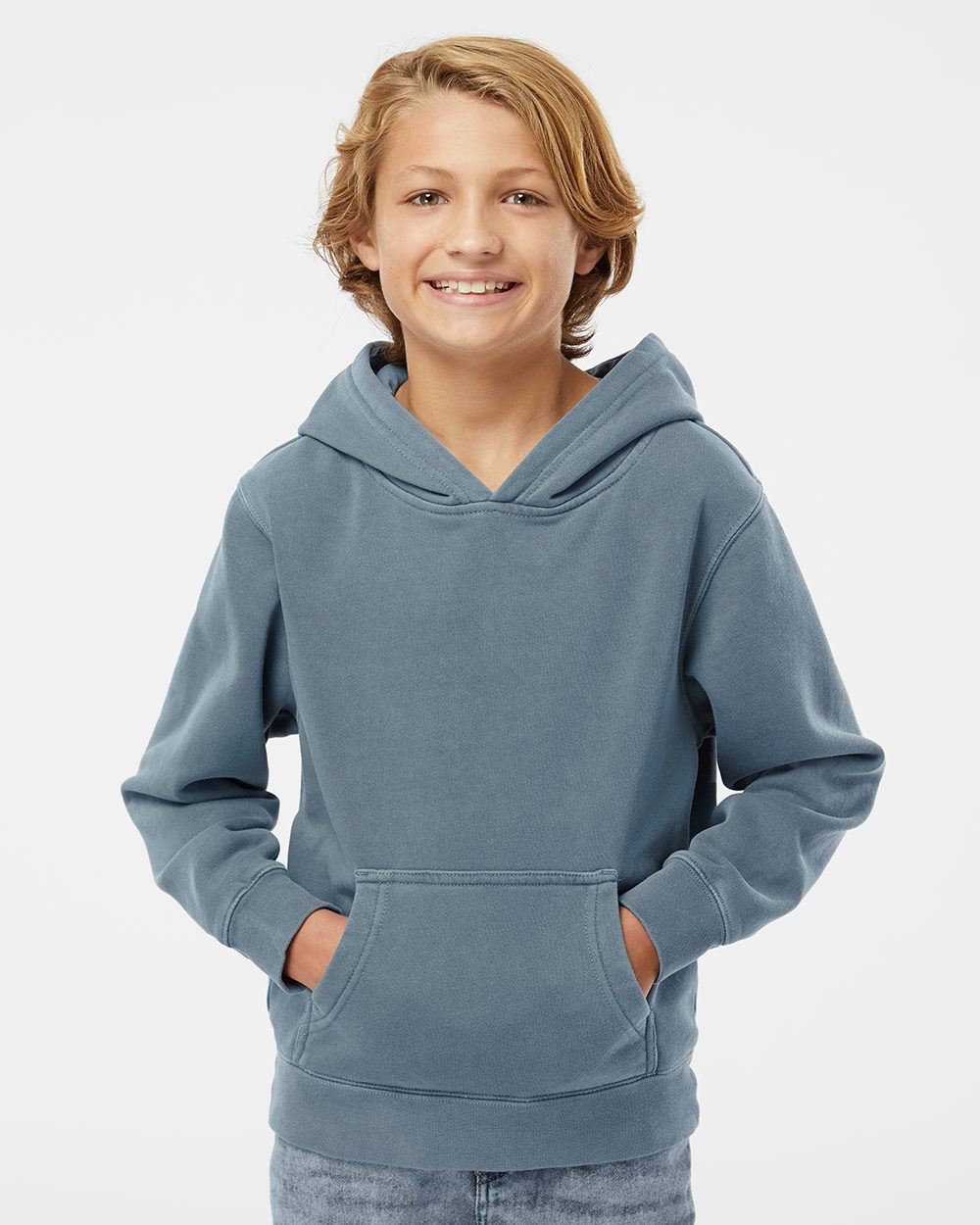Youth Midweight Pigment-Dyed Hooded Sweatshirt | PRM1500Y
