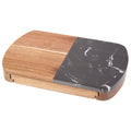 Black Marble Cheese Board Set with Knives | 1033-78 image 1
