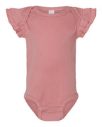 Infant Flutter Sleeve Baby Rib Bodysuit | 4439