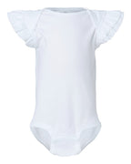 Infant Flutter Sleeve Baby Rib Bodysuit | 4439