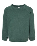 Toddler Sponge Fleece Raglan Crewneck Sweatshirt | 3901T
