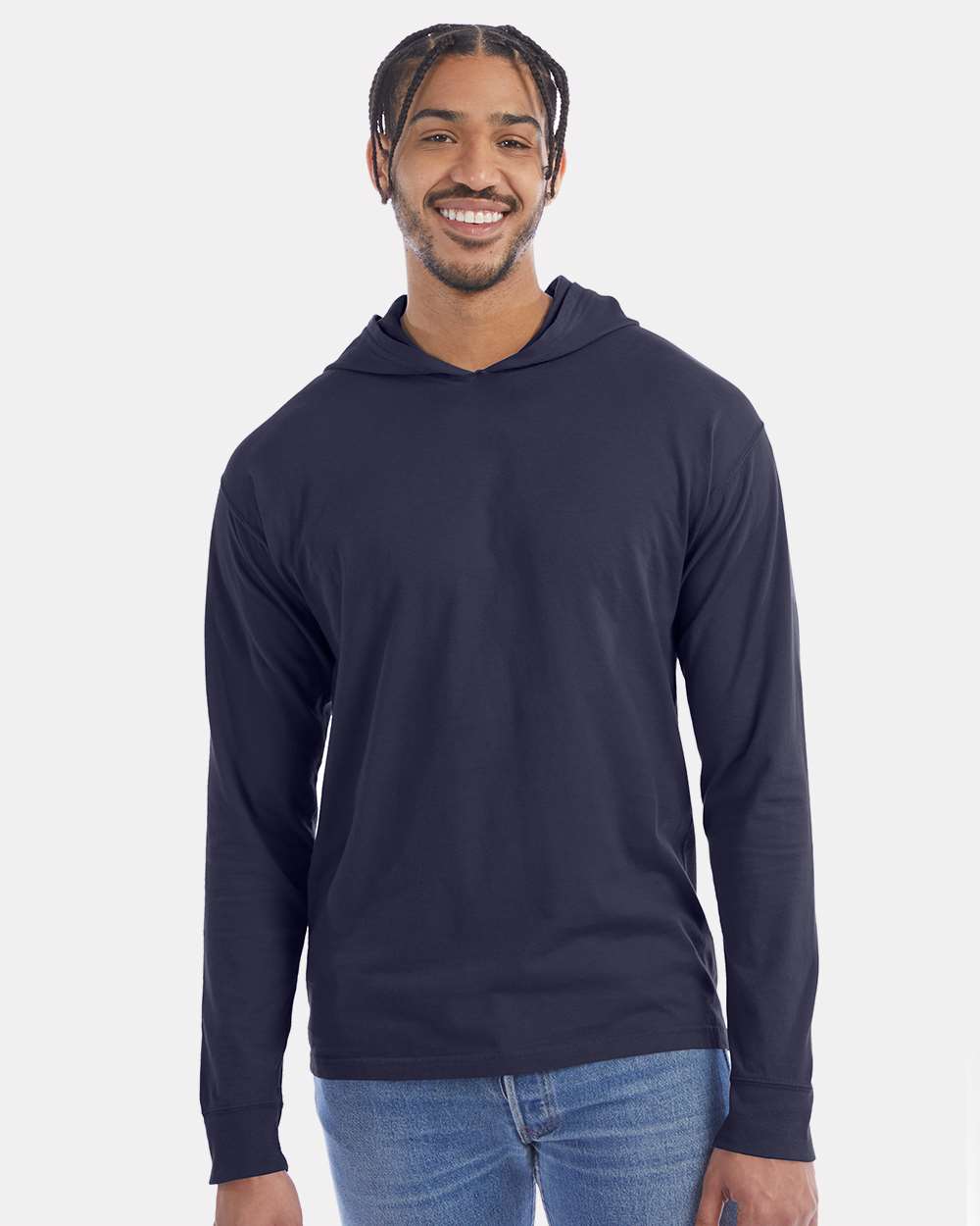 Unisex Garment-Dyed Jersey Hooded Long Sleeve T-Shirt | GDH280