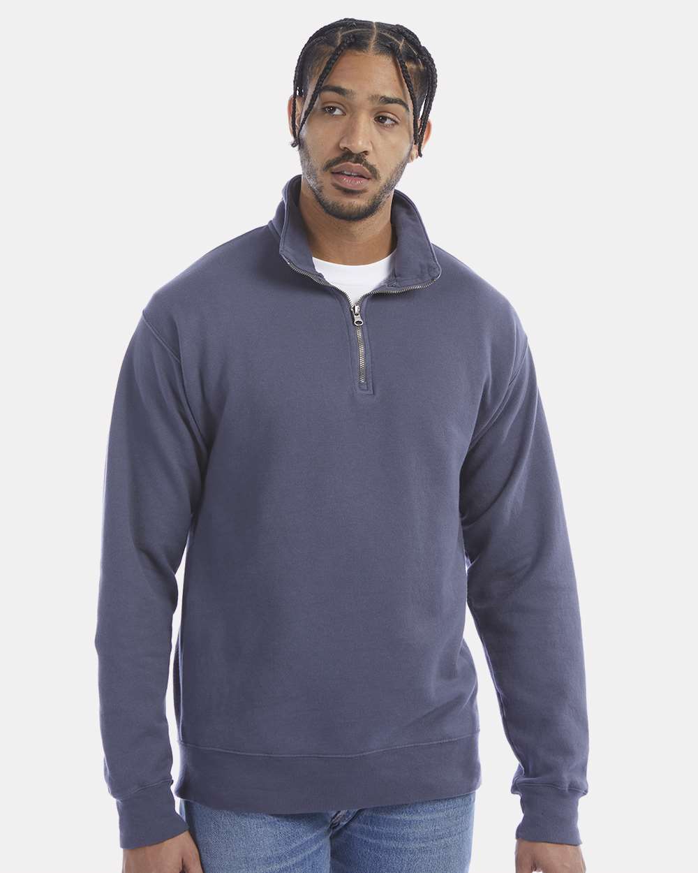Sudadera Unisex Teñida Prenda con Cremallera Cuarto | GDH425