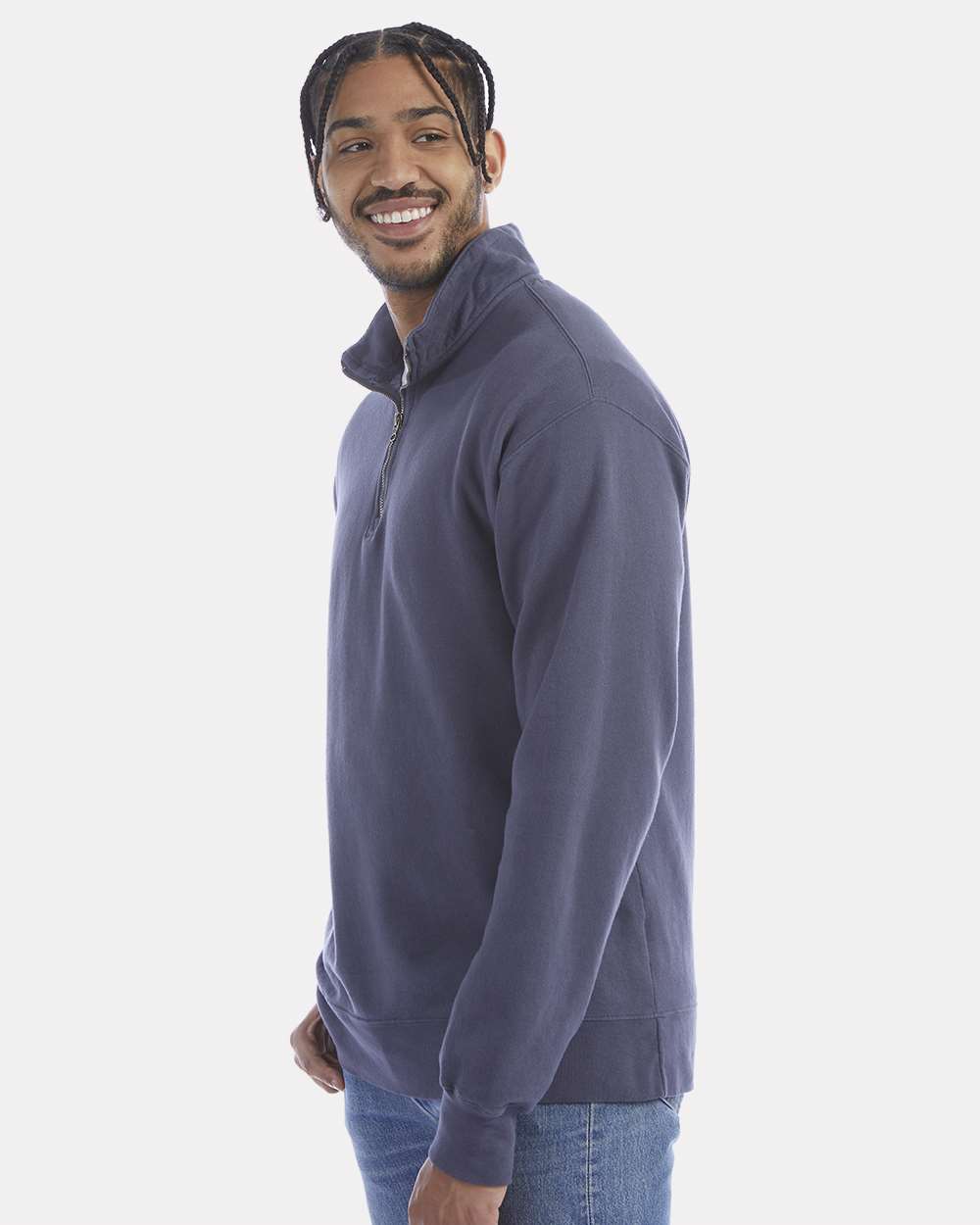 Sudadera Unisex Teñida Prenda con Cremallera Cuarto | GDH425