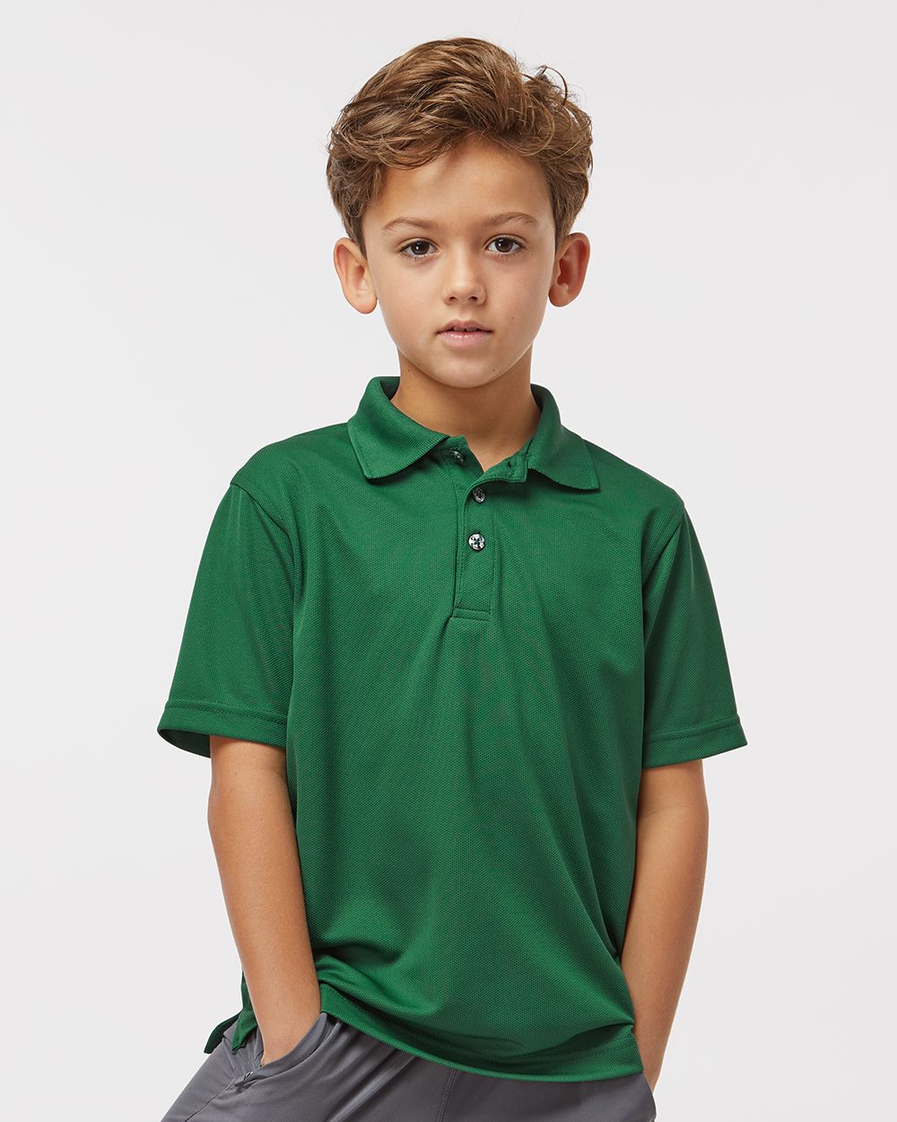 Youth Saratoga Performance Mini Mesh Polo | 108Y