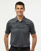 Men's Camo Chest Print Polo | A585