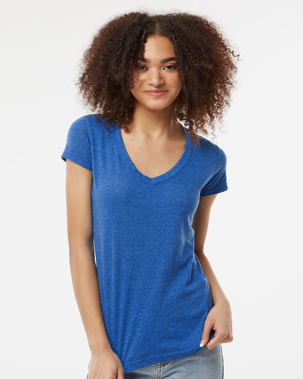 Women's Poly-Rich V-Neck T-Shirt | 244