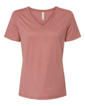 Camiseta de mujer relajada de mezcla triblend con cuello en V | 6415