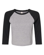 Women's Micro Rib Three-Quarter Raglan Sleeve Baby Tee | 1200