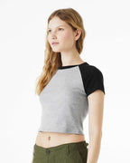 Women's Micro Rib Raglan Baby Tee | 1201