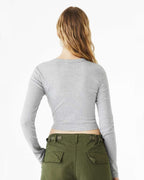 Women's Micro Rib Long Sleeve Baby Tee | 1501