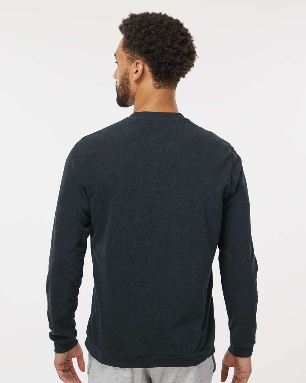 Sudadera para hombre con cuello redondo y tejido de rizo | A586