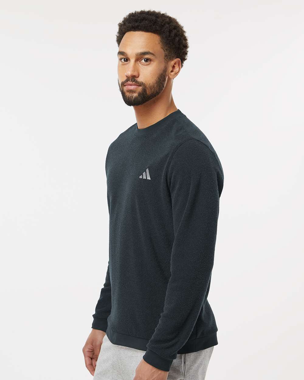 Sudadera para hombre con cuello redondo y tejido de rizo | A586