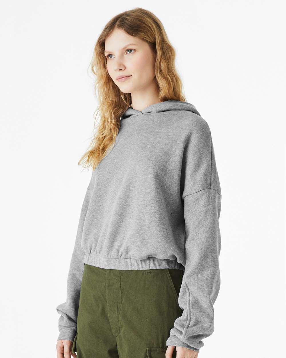 Women's FWD Fashion Sponge Fleece Cinched Bottom Hoodie Sweatshirt | 7506