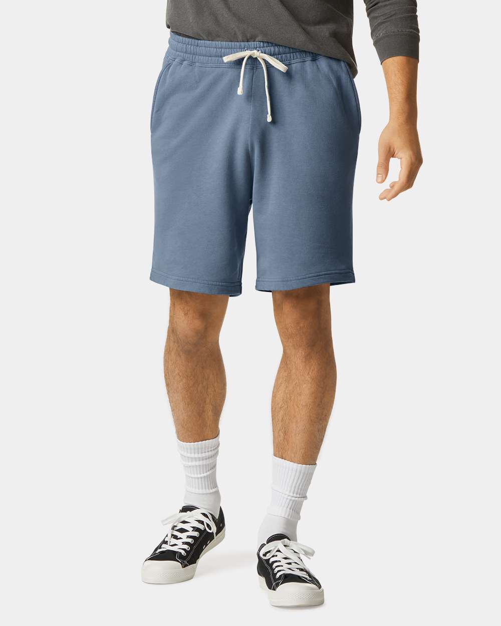 Pantalones Cortos de Forro Polar Liviano Teñidos en Prenda Unisex | 1468