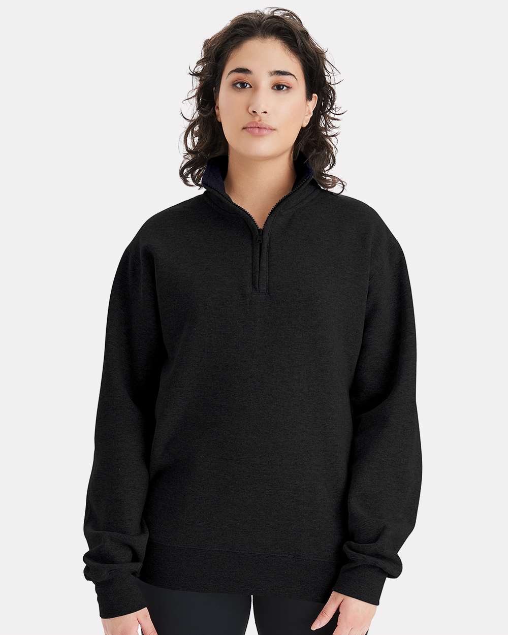 Sudadera Unisex Powerblend® con Cuello Cuarto de Cremallera | S450