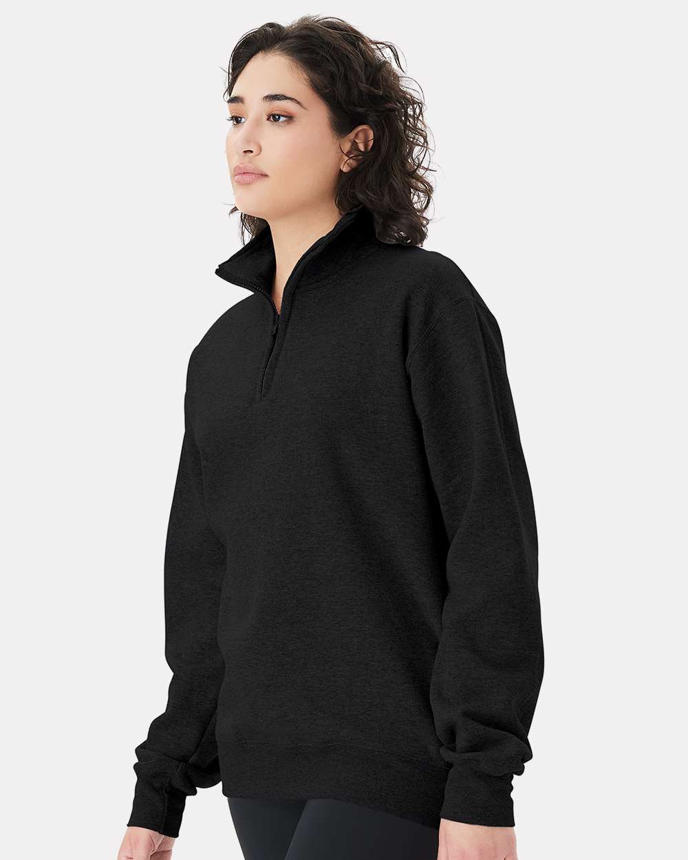 Sudadera Unisex Powerblend® con Cuello Cuarto de Cremallera | S450