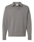 Sudadera unisex con cuello polo teñida en prenda | GDH490