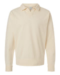 Sudadera unisex con cuello polo teñida en prenda | GDH490