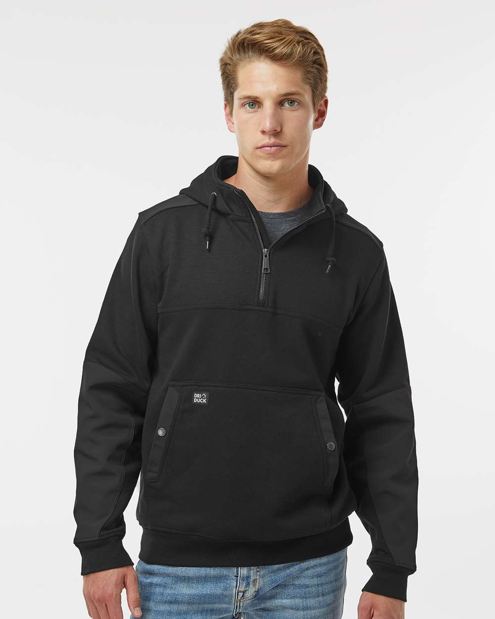 Men's Mission Quarter-Zip Hooded Pullover | 7349