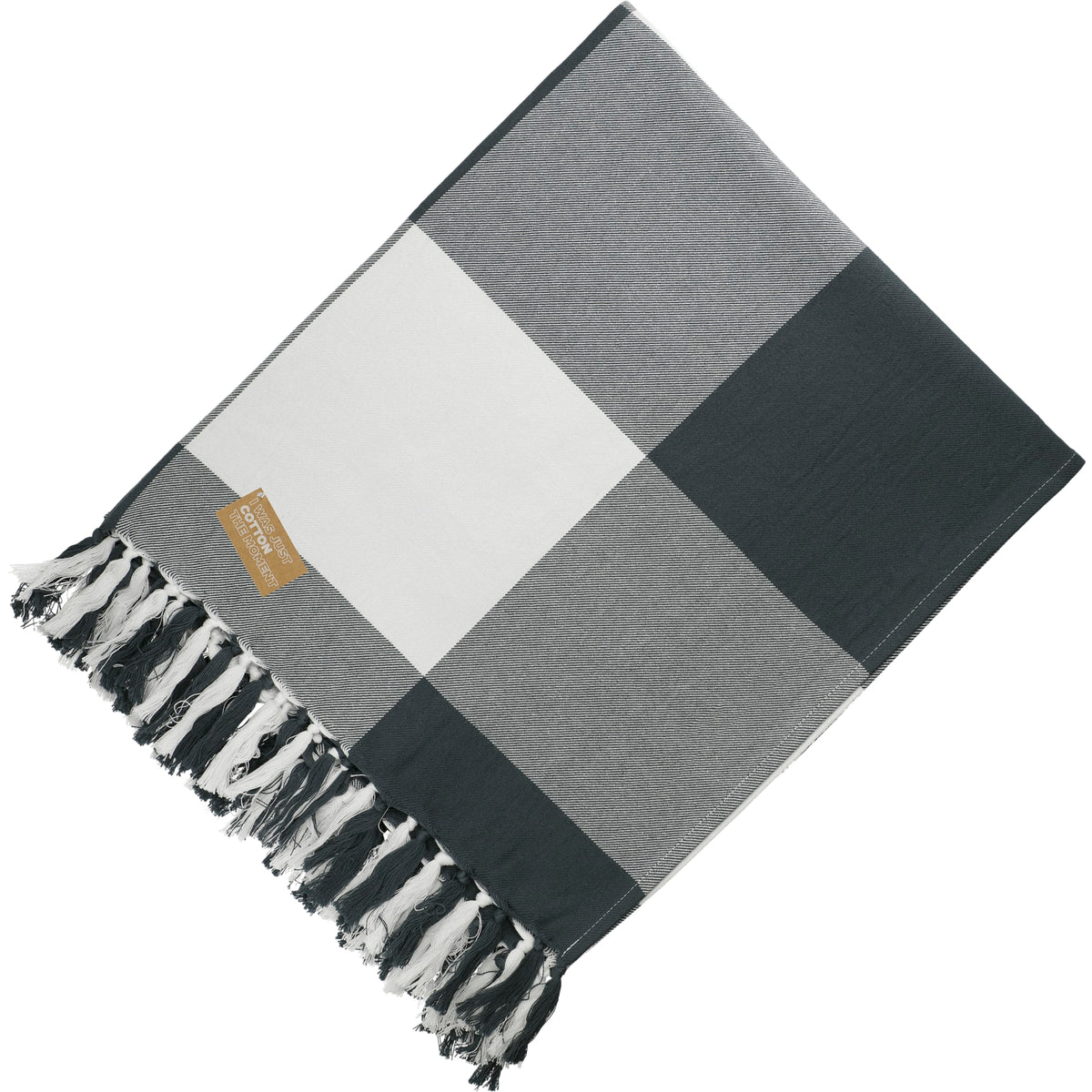 Field & Co. 100% Organic Cotton Check Throw Blanke | 1081-72 image 1