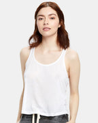 Women's Sheer Cropped Racer Tank Top | US510