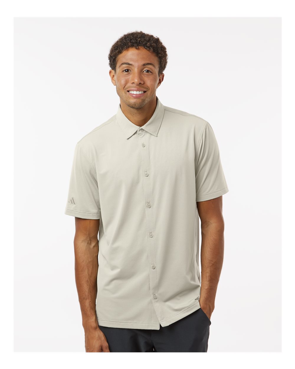 Men's Full Button Down Short Sleeve Shirt | A595