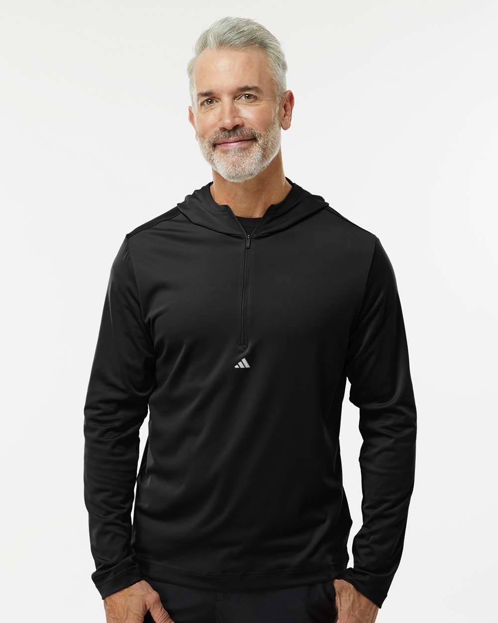 Men's Lightweight Quarter-Zip Hooded Pullover | A596