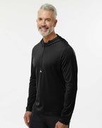 Men's Lightweight Quarter-Zip Hooded Pullover | A596