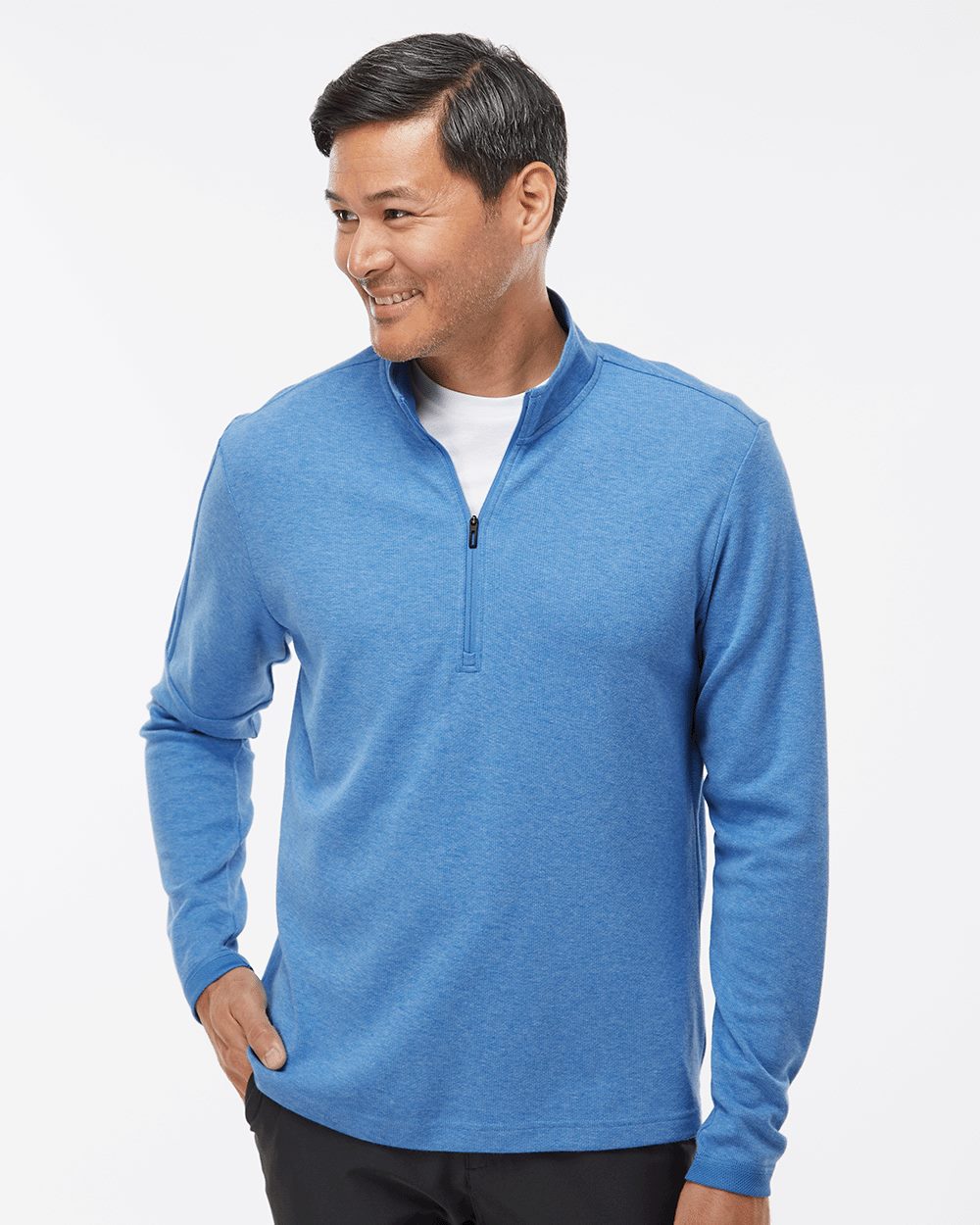Men's 3-Stripes Quarter-Zip Sweater Pullover | A554