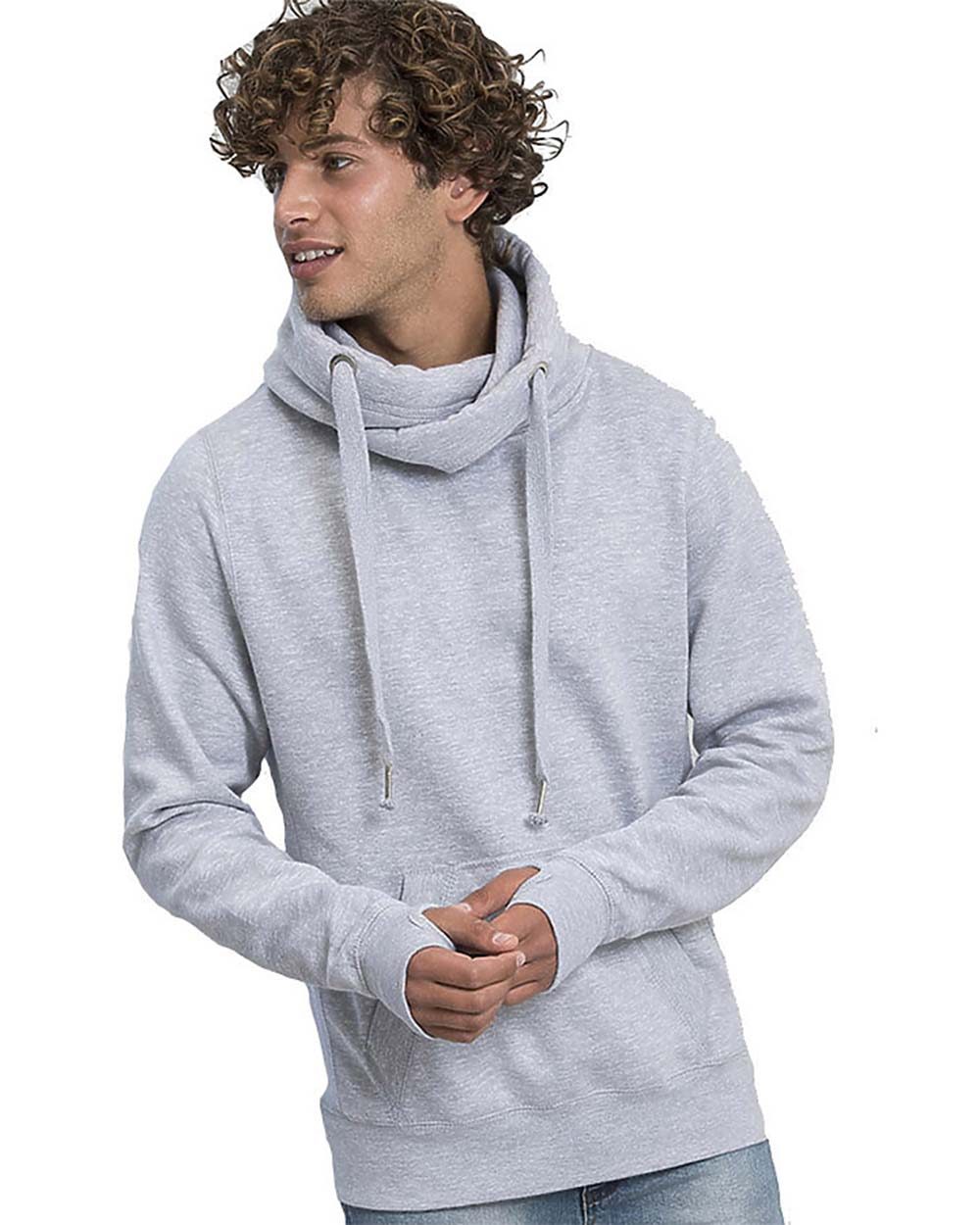 Unisex Cross Neck Hooded Sweatshirt | JHA021