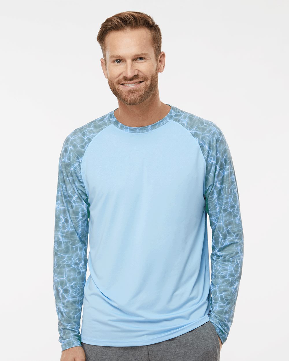 Men's Panama Colorblocked Long Sleeve T-Shirt | 231
