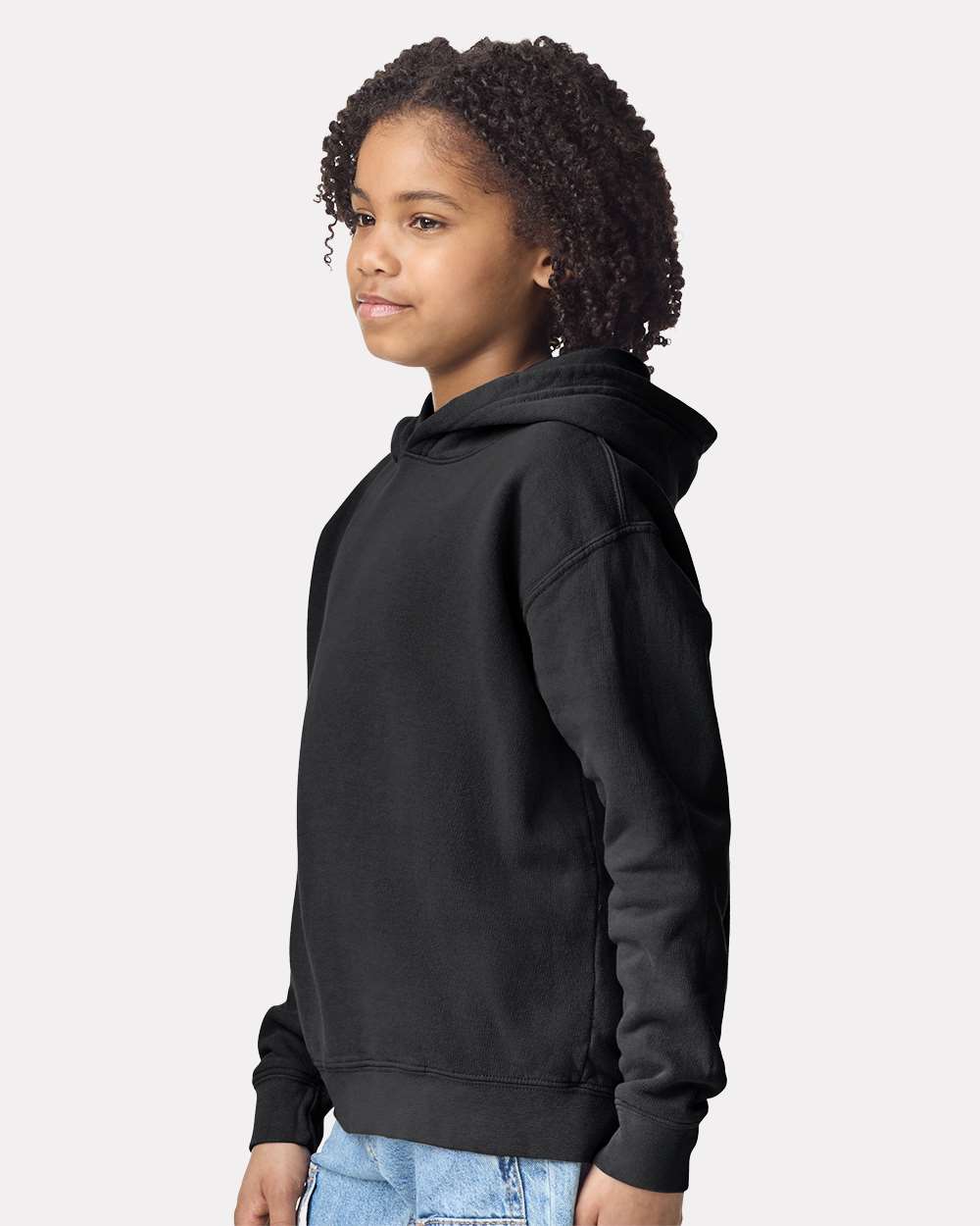 Sudadera con capucha de forro polar ligero teñido en prenda para jóvenes | 1467Y