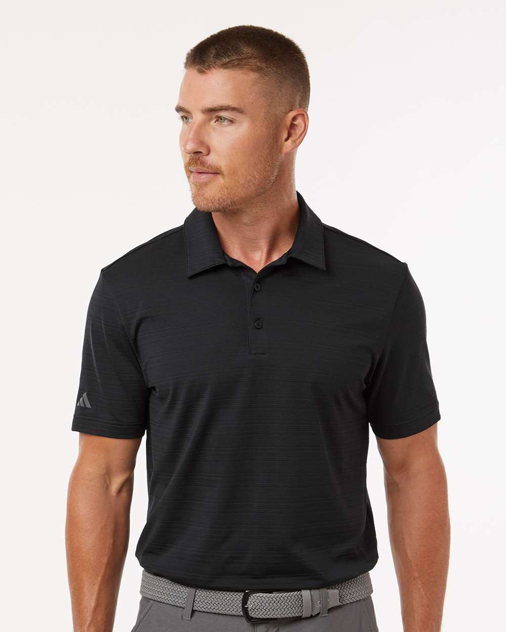 Men's Textured Stripe Polo | A704