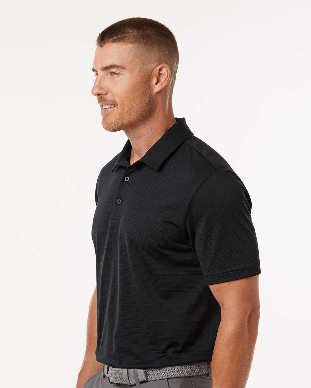 Men's Textured Stripe Polo | A704
