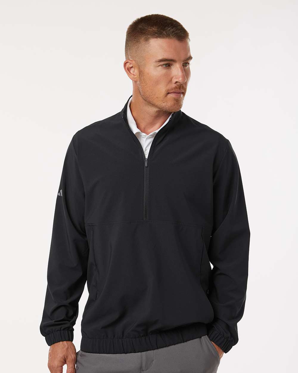 Men's Stretch Woven Half-Zip Pullover | A705