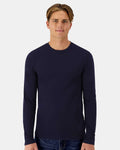 Hanes 484L Unisex Cool DRI Cotton Touch Long Sleeve T-Shirt - Athletic Navy