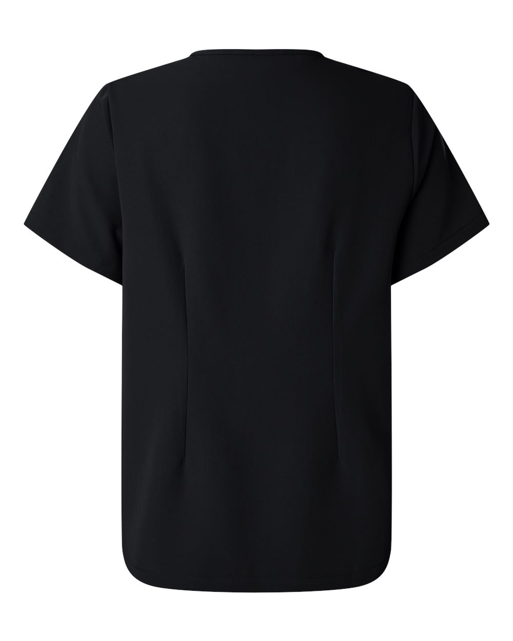 Blusa de trabajo esencial Rhena para mujer con escote en V y 1 bolsillo | W10001