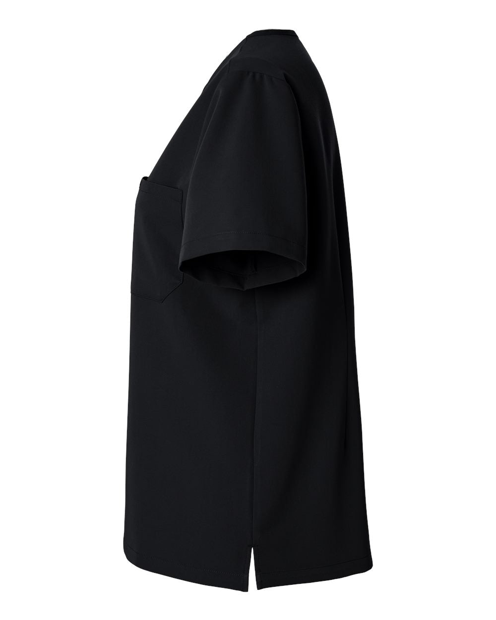 Blusa de trabajo esencial Rhena para mujer con escote en V y 1 bolsillo | W10001