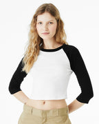Women's Micro Rib Three-Quarter Raglan Sleeve Baby Tee | 1200