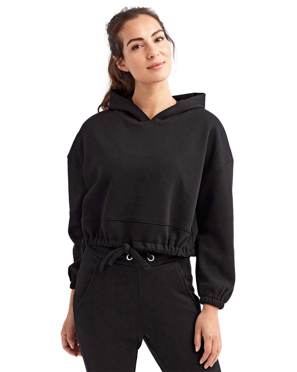Women's Cropped Maria Hooded Sweatshirt | TD085