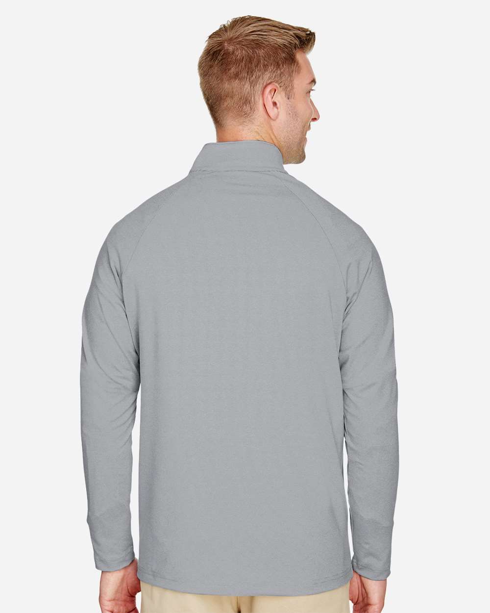 Men's CrownLux Performance® Clubhouse Micro-Stripe Quarter-Zip Pullover | DG480