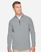 Men's CrownLux Performance® Clubhouse Micro-Stripe Quarter-Zip Pullover | DG480