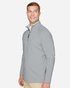 Men's CrownLux Performance® Clubhouse Micro-Stripe Quarter-Zip Pullover | DG480